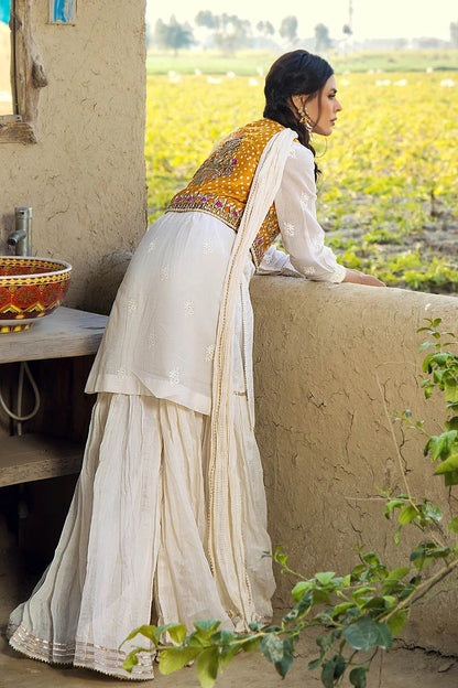 Handmade Jacket Style Suit with Gharara