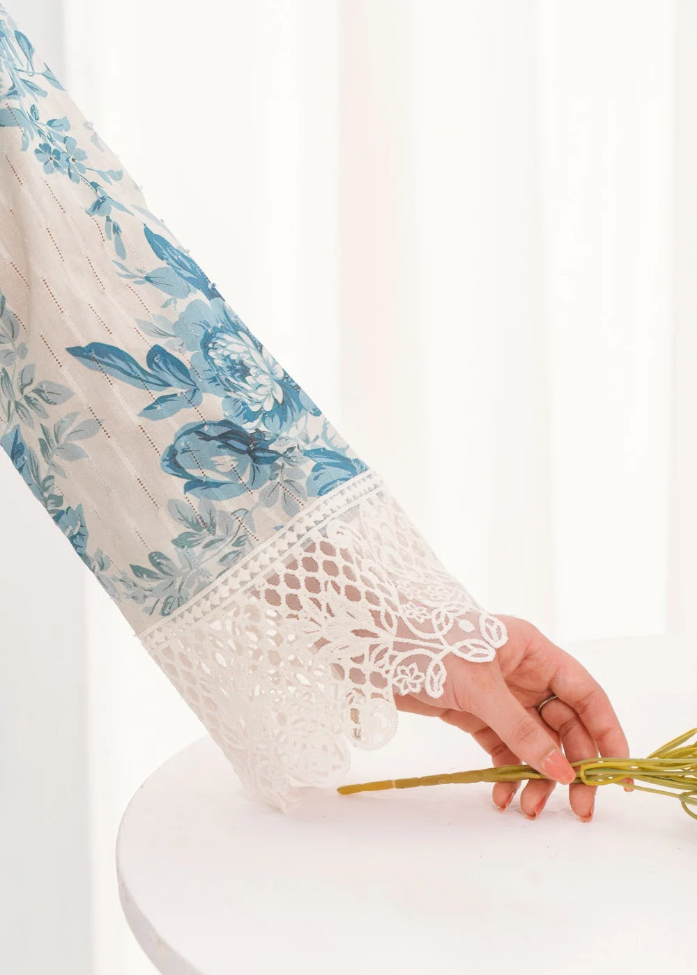 Embroidered Lawn Farshi Shalwar Suit