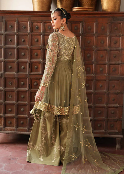 Olive Green Peplum Sharara