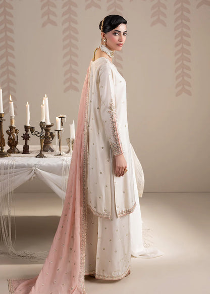 Ivory Hand Embellished Raw Silk Suit