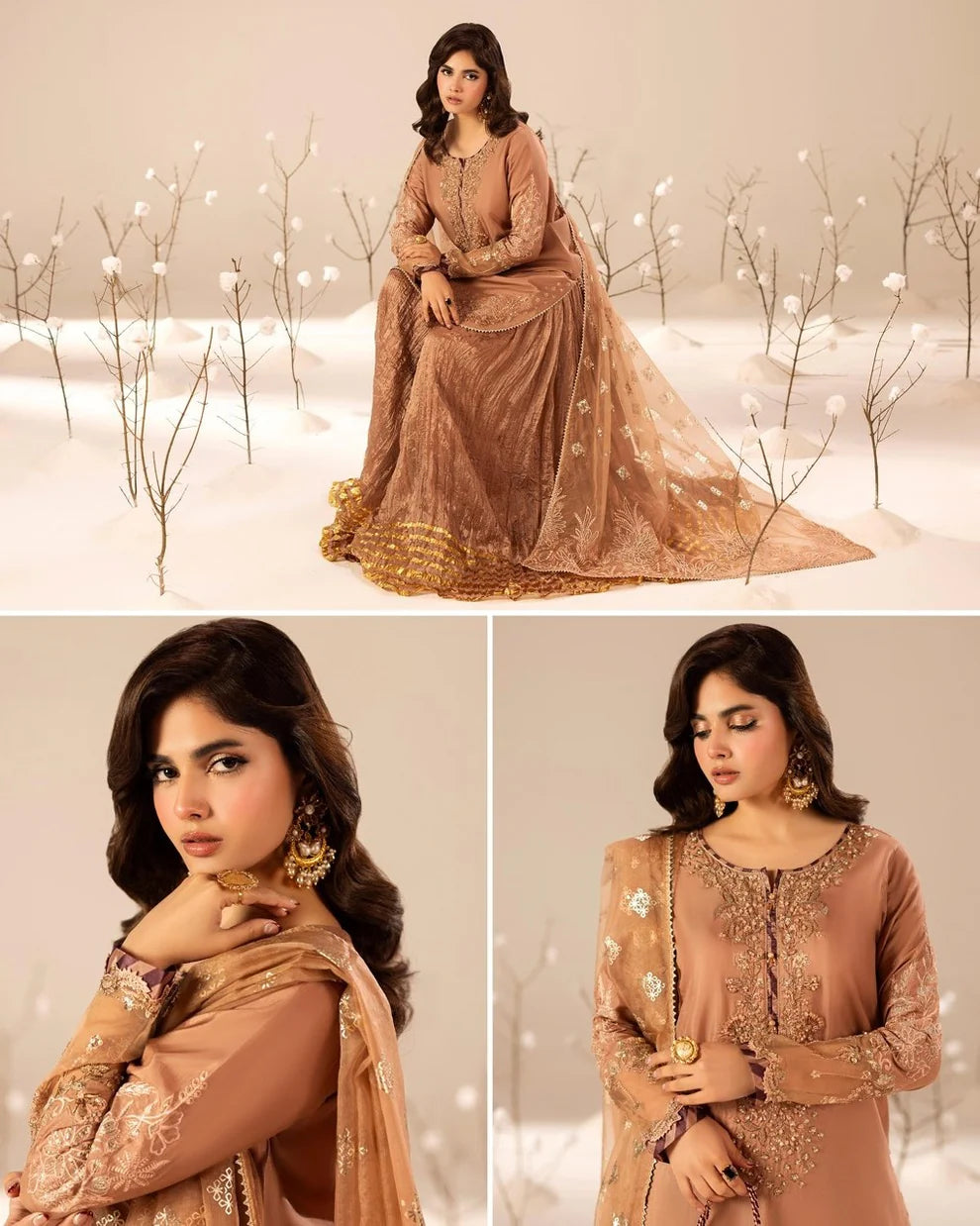 Embellished Crushed Silk Sharara