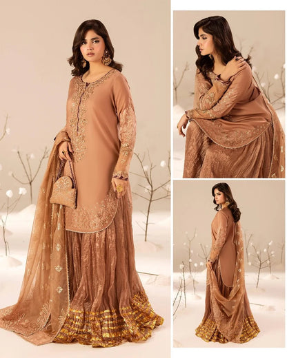 Embellished Crushed Silk Sharara