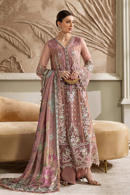 Handmade Tea Pink Pure Chiffon Suit