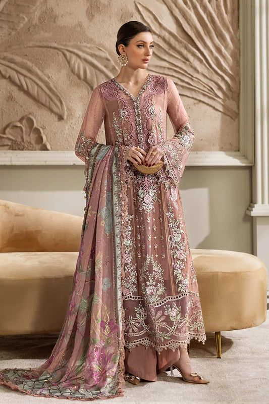 Handmade Tea Pink Pure Chiffon Suit