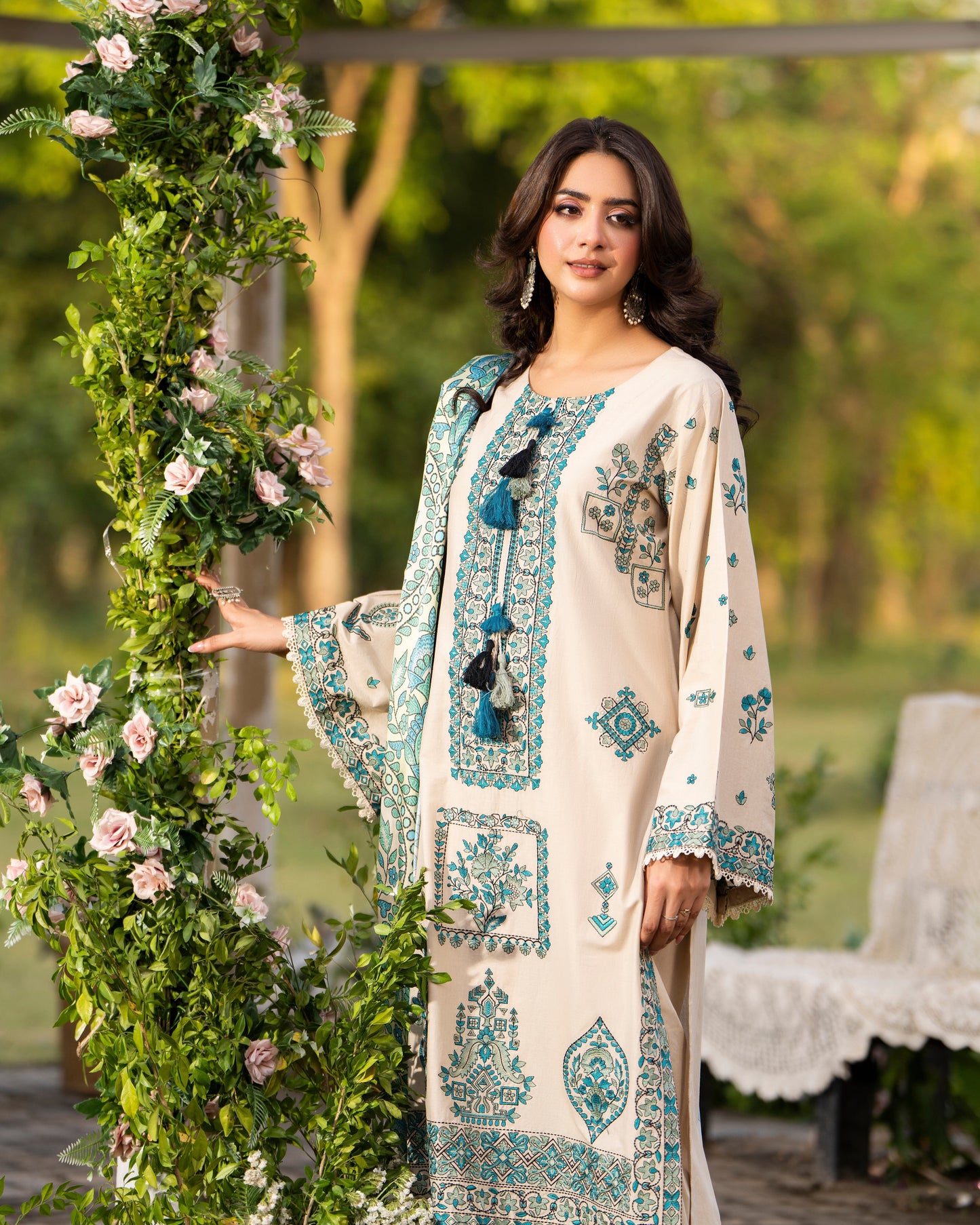 Ladies Embroidered cotton Shalwar Kameez Online in UK USA Canada