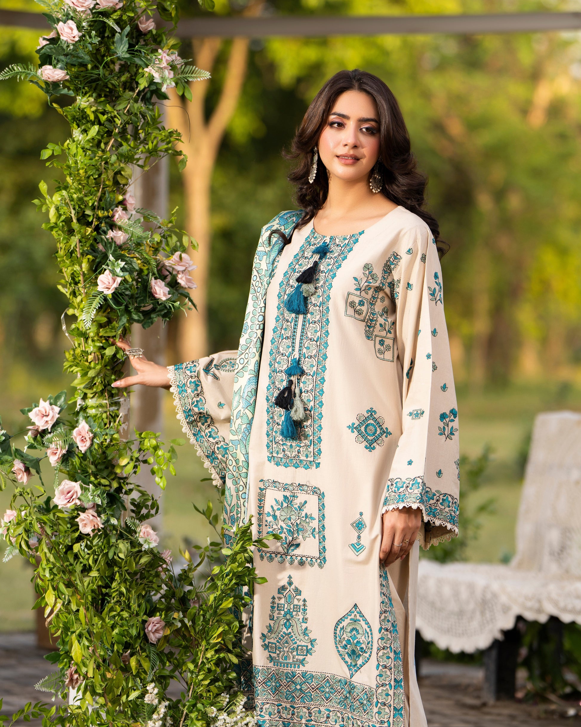 Ladies Embroidered cotton Shalwar Kameez Online in UK USA Canada