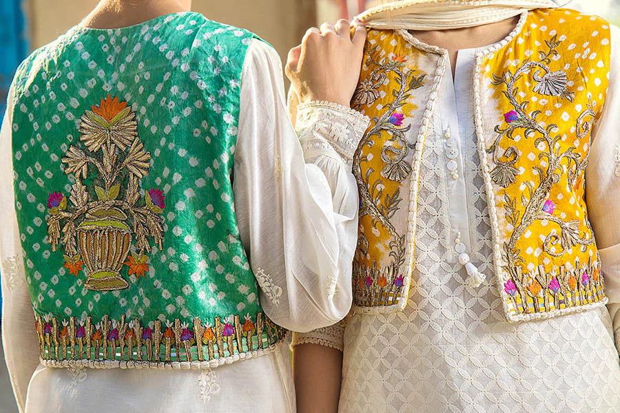Handmade Jacket Style Suit with Gharara
