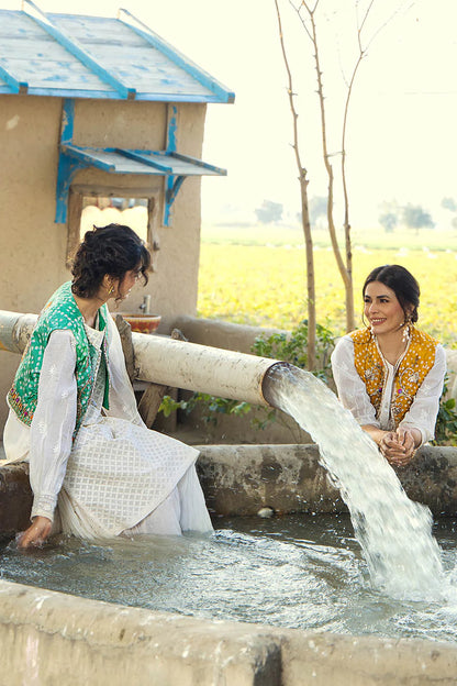 Handmade Jacket Style Suit with Gharara