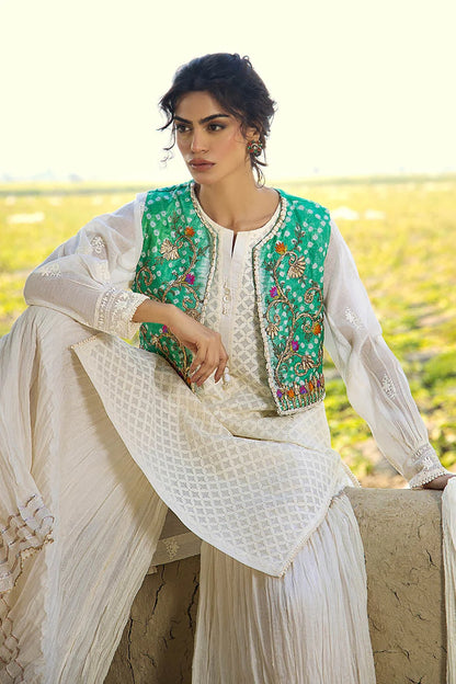 Handmade Jacket Style Suit with Gharara
