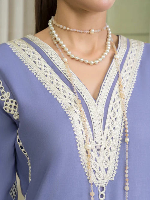 Lilac Straight Kurta Set with Dupatta