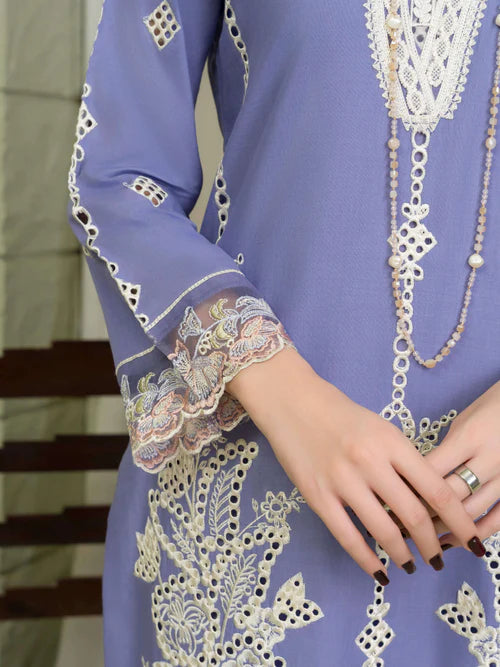 Lilac Straight Kurta Set with Dupatta