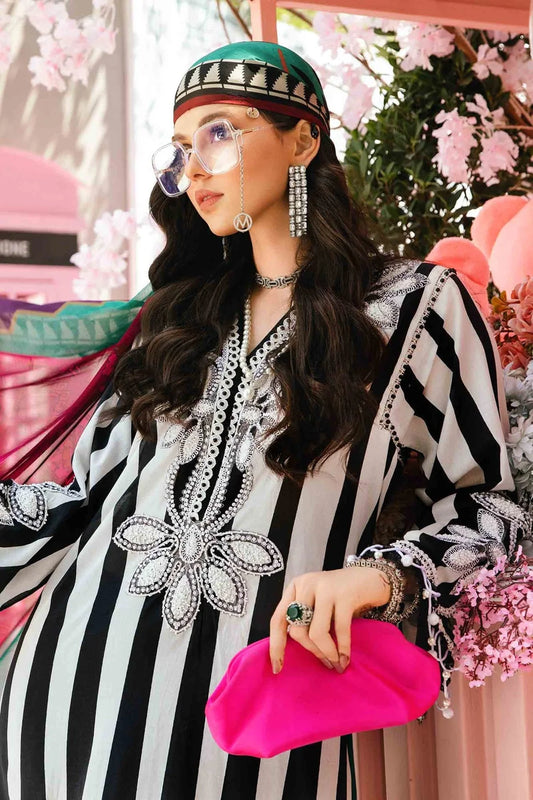 Black Digital Printed Pure Lawn Suit with Chiffon Dupatta