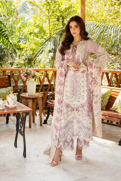 Pastel Purple Heavy Embroidered Lawn Suit
