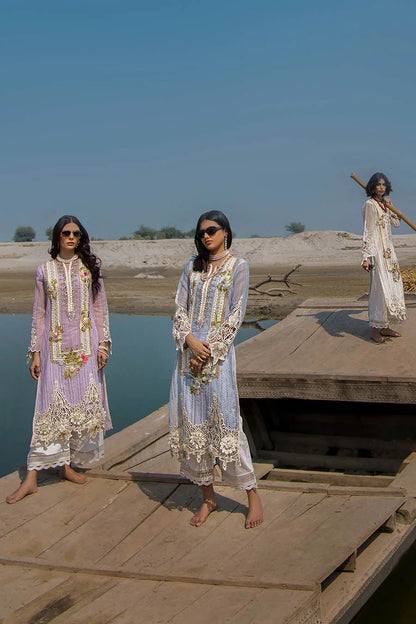 3D & Crochet Hand Embroidered Cotton Chikankari Suit