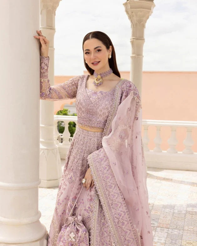 Purple Handmade Bridal Lehenga Choli / Anarkali