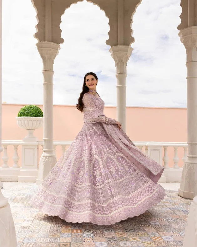 Purple Handmade Bridal Lehenga Choli / Anarkali