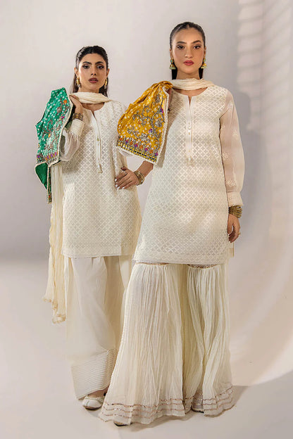 Handmade Jacket Style Suit with Gharara