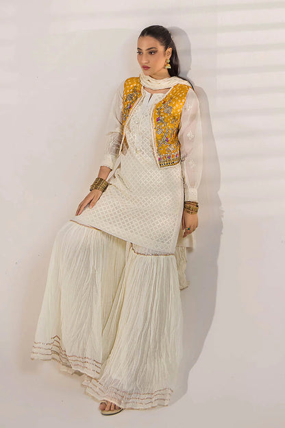 Handmade Jacket Style Suit with Gharara