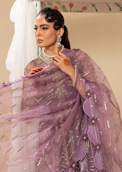 Purple Hand Embellished Elegant Maxi