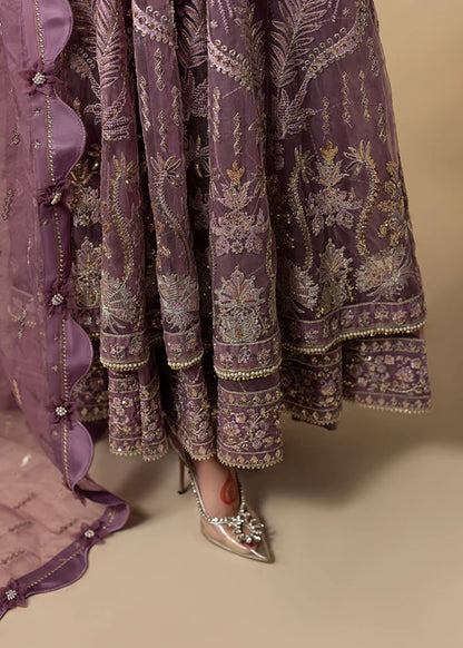 Purple Hand Embellished Elegant Maxi