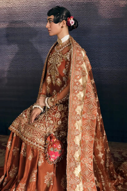 Orange Handmade Bridal Gharara