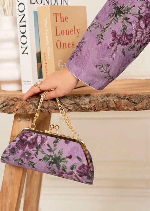 Lavender Embroidered Farshi Shalwar Suit