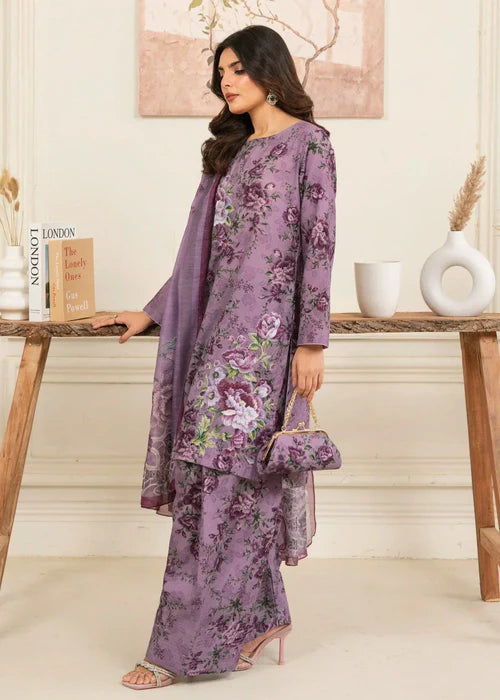 Lavender Embroidered Farshi Shalwar Suit
