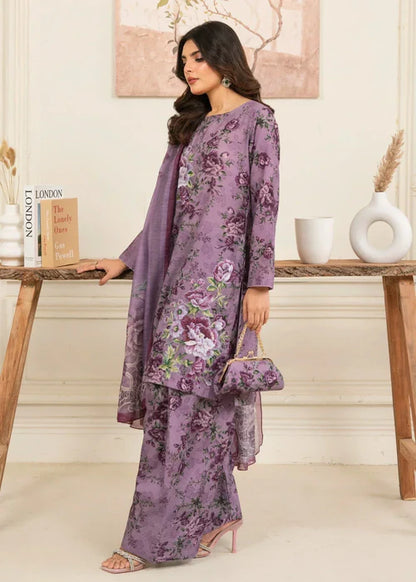 Lavender Embroidered Farshi Shalwar Suit