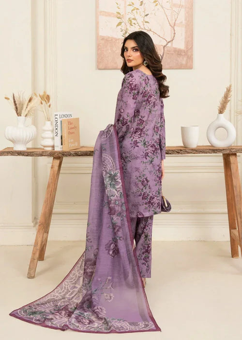 Lavender Embroidered Farshi Shalwar Suit