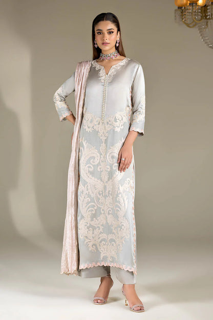Shadow Grey Pure Silk Suit