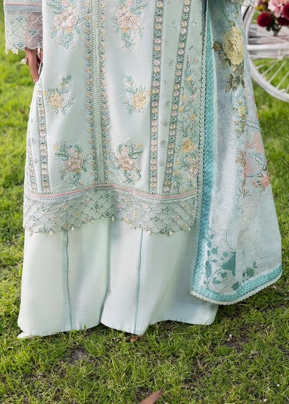 Mint Lawn Suit with Patchwork Embroidery