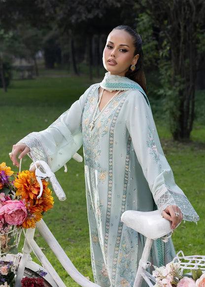 Mint Lawn Suit with Patchwork Embroidery
