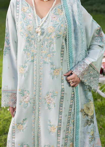 Mint Lawn Suit with Patchwork Embroidery