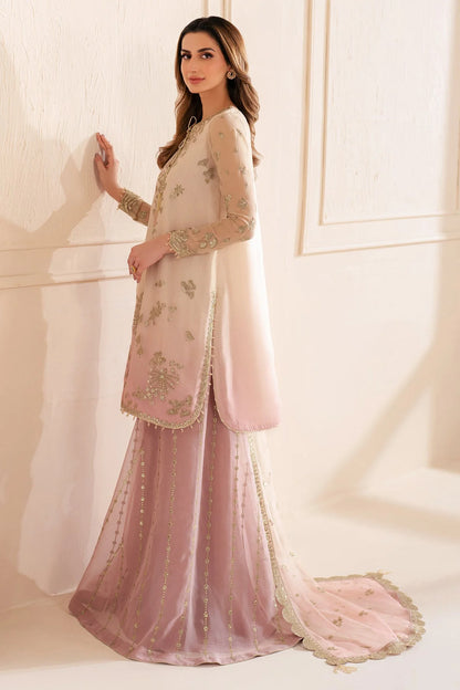 Pastel Pink Embroidered Sharara