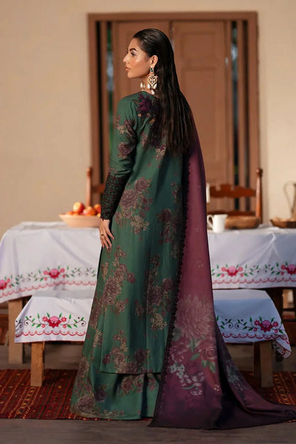 Printed Embroidered Lawn Suit with Chiffon Dupatta
