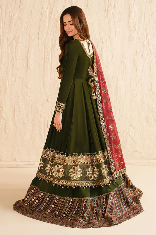 Bottle Green Pure Velvet Sharara