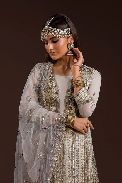 White Heavy Handmade Bridal Sharara