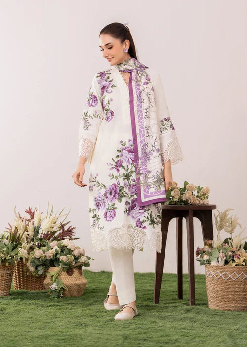 White Embroidered Lawn Suit