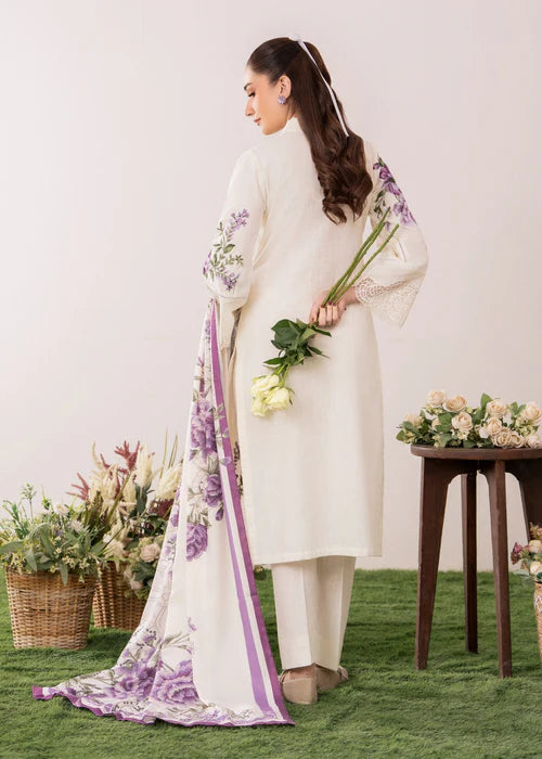 White Embroidered Lawn Kurta Set with Dupatta