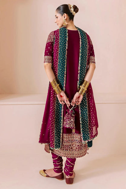 Berry Pink Pure Velvet Designer Suit
