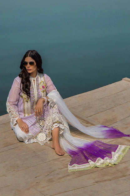 3D & Crochet Hand Embroidered Cotton Chikankari Suit
