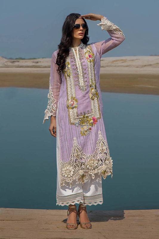 3D & Crochet Hand Embroidered Cotton Chikankari Suit
