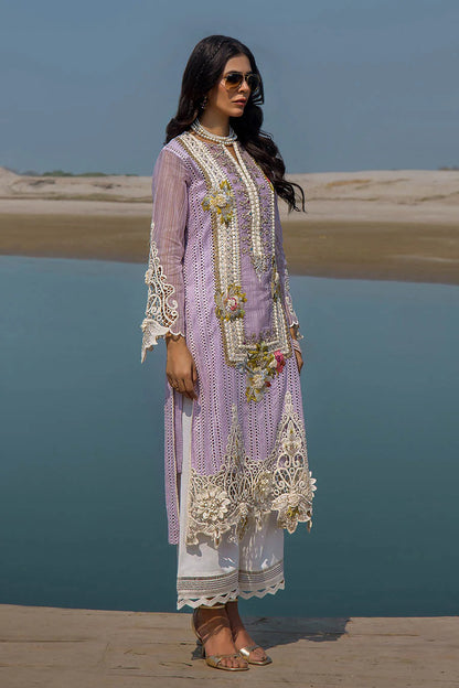 3D & Crochet Hand Embroidered Cotton Chikankari Suit