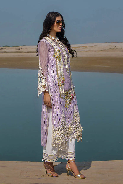 3D & Crochet Hand Embroidered Cotton Chikankari Suit