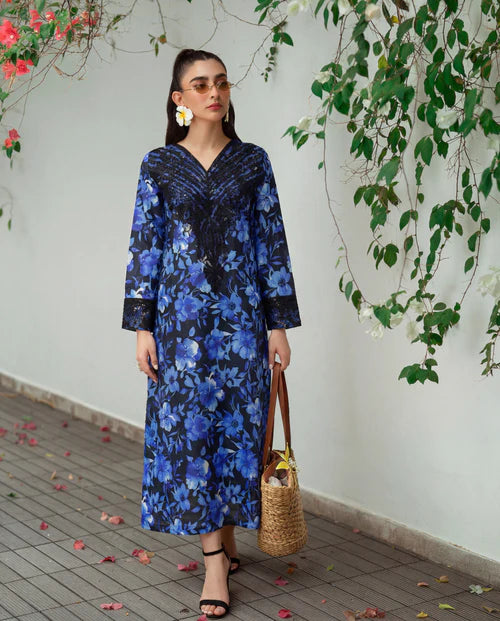 Printed Embroidered Lawn Kurta