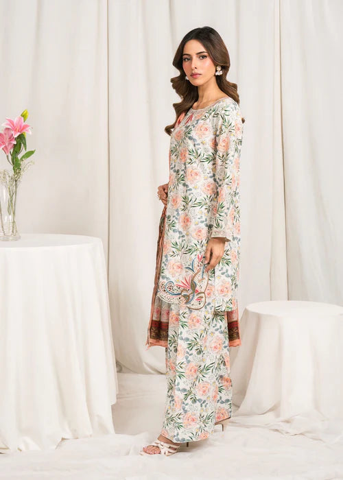 Embroidered Lawn Farshi Shalwar Suit
