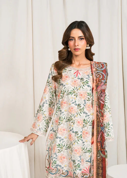 Embroidered Lawn Farshi Shalwar Suit