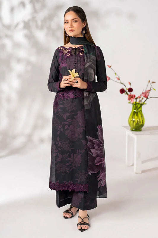 Digital Printed Pure Lawn Suit with Embroidered Laces