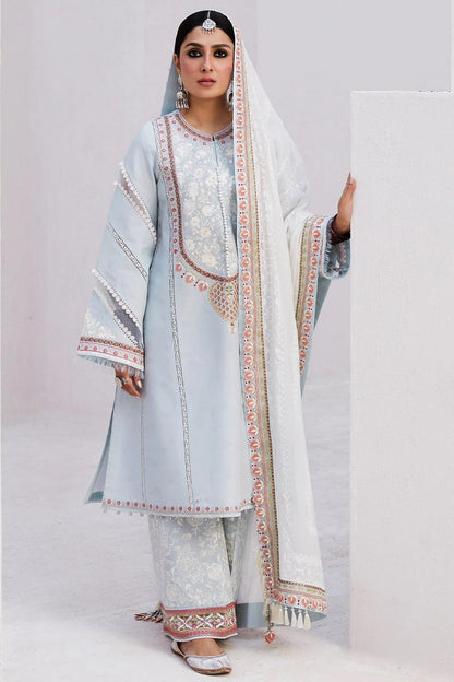 Light Blue Embroidered Lawn Suit