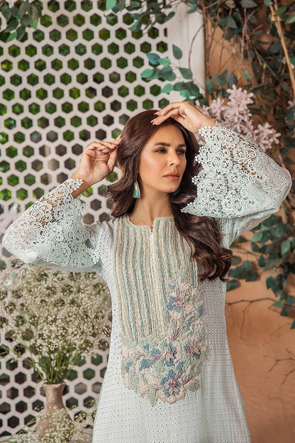 Hand Embroidered Cotton Chikankari Suit